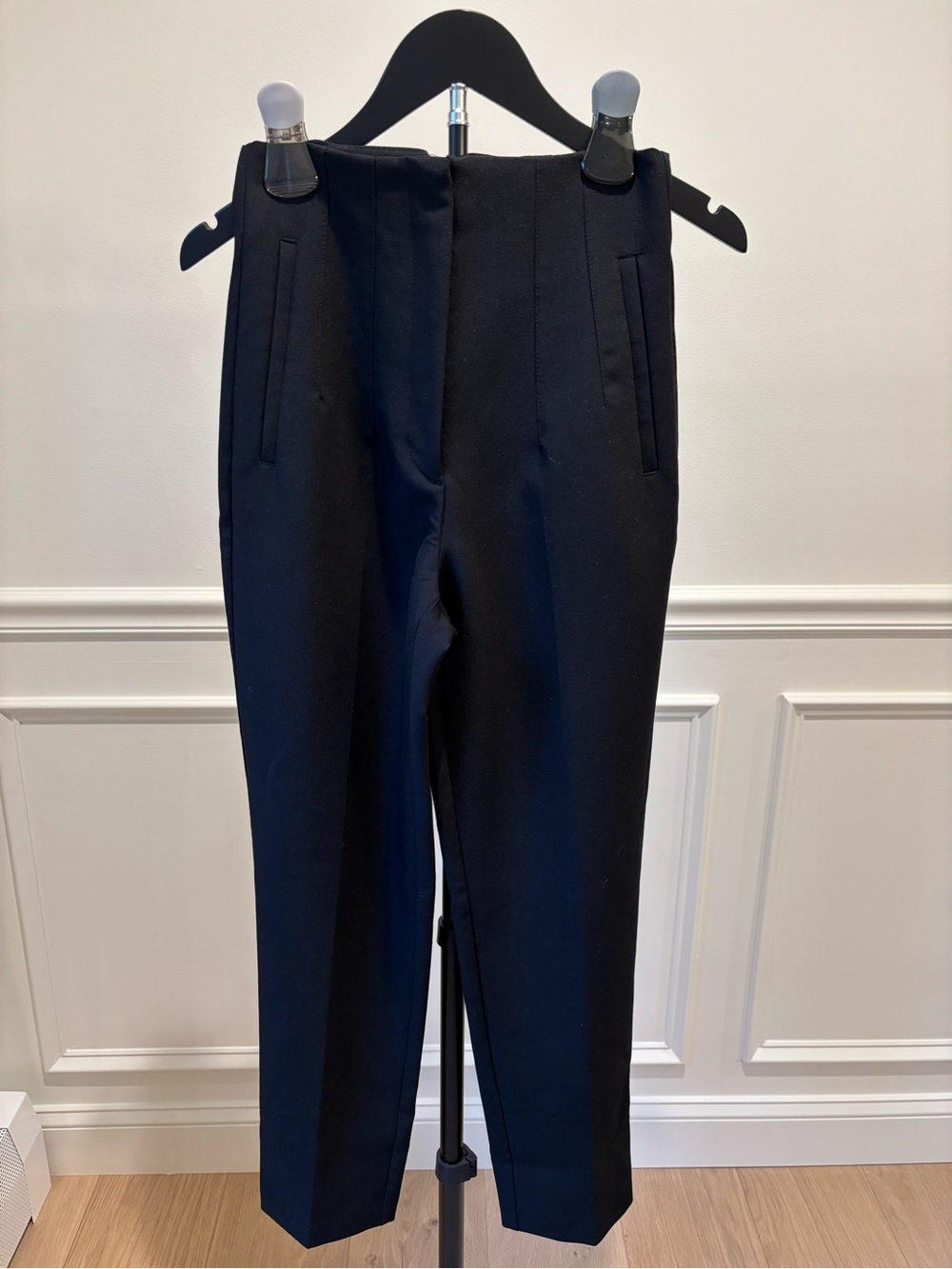 Zara Black Cropped Tailored Women's Pants - Picture 7 of 7